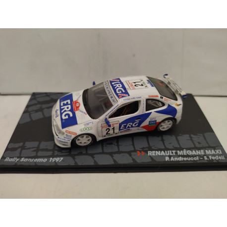 RENAULT MEGANE MAXI 1997 RALLY SANREMO P.ANDREUCCI 1:43 EAGLEMOSS IXO