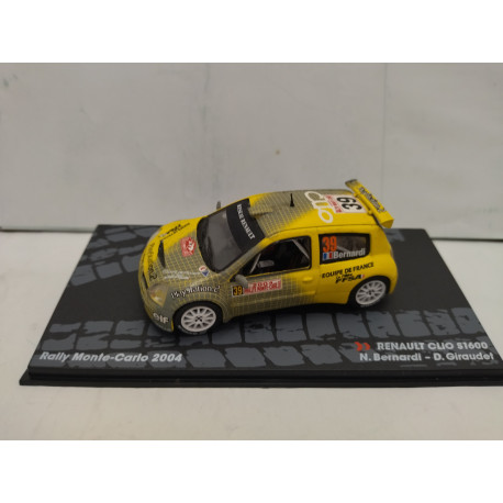 RENAULT CLIO S1600 2004 RALLY MONTE CARLO N.BERNARDI 1:43 EAGLEMOSS IXO