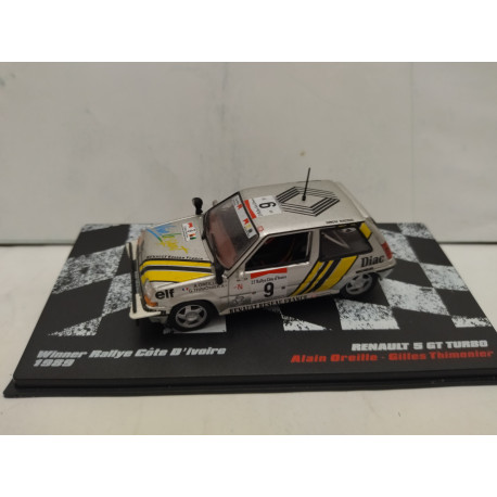 RENAULT 5 GT TURBO 1989 WIN RALLY COTE D´IVORIE A.OREILLE 1:43 ALTAYA IXO