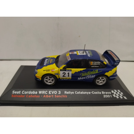 SEAT CORDOBA WRC EVO3 2001 RALLY CATALUÑA-COSTA BRAVA S.CAÑELLAS 1:43 ALTAYA IXO