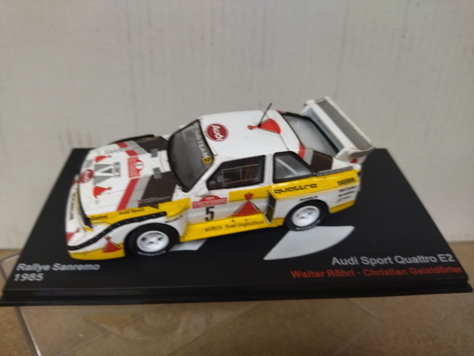 AUDI SPORT QUATTRO E2 1985 RALLY SANREMO W. RORHL 1:43 ALTAYA IXO