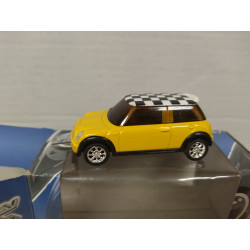 MINI COOPER ONE 2006 YELLOW/CHESS BLISTER apx 1:64 NOREV 3 INCHES (7,5cm)