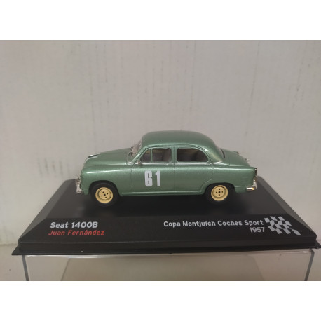 SEAT 1400 B 1957 COPA MONTJUIC JUAN FERNANDEZ 1:43 IXO ALTAYA