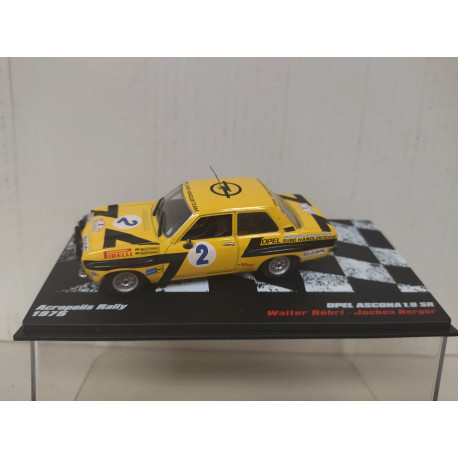 OPEL ASCONA A 1.9 SR 1975 RALLY ACROPOLIS W.ROHRL 1:43 IXO ALTAYA