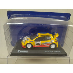 PEUGEOT 206 WRC RALLY NETWORK Q VALENTINO ROSSI MICHELIN 1:43 ALTAYA IXO