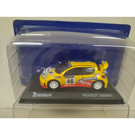 PEUGEOT 206 WRC RALLY NETWORK Q VALENTINO ROSSI MICHELIN 1:43 ALTAYA IXO