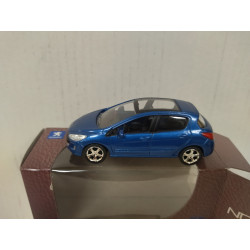 PEUGEOT 308 2007-2013 BLUE 1:64 apx NOREV 3 INCHES (7,5cm)