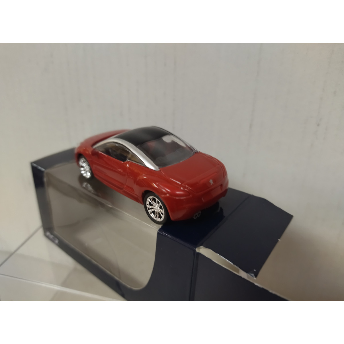 PEUGEOT RCZ ROUGE/BLACK BOX BLUE apx 1:64 NOREV 3 INCHES (7,5cm