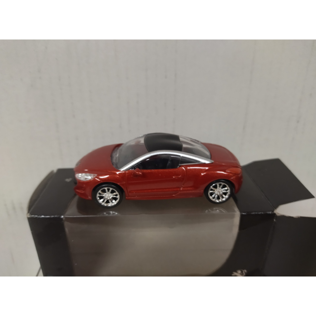 PEUGEOT RCZ ROUGE/BLACK BOX BLACK apx 1:64 NOREV 3 INCHES (7,5cm