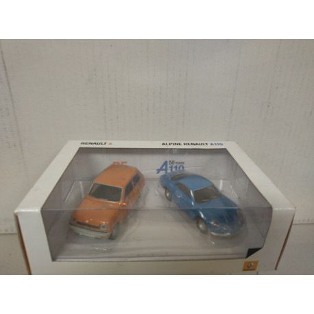 PACK RENAULT 5/ALPINE A110 40/50 ANNIVERSARY apx 1:64 NOREV 3 INCHES (7,5cm)