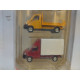 TUBE/COFFRET 4 X RENAULT TRUCKS MASTER & MASCOTT apx 1:64 NOREV 3 INCHES (7,5cm)