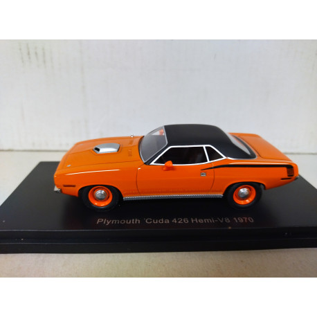 PLYMOUTH ´CUDA 426 HEMI V8 1970 ORANGE MATT BLACK 1:43 BOS-MODELS