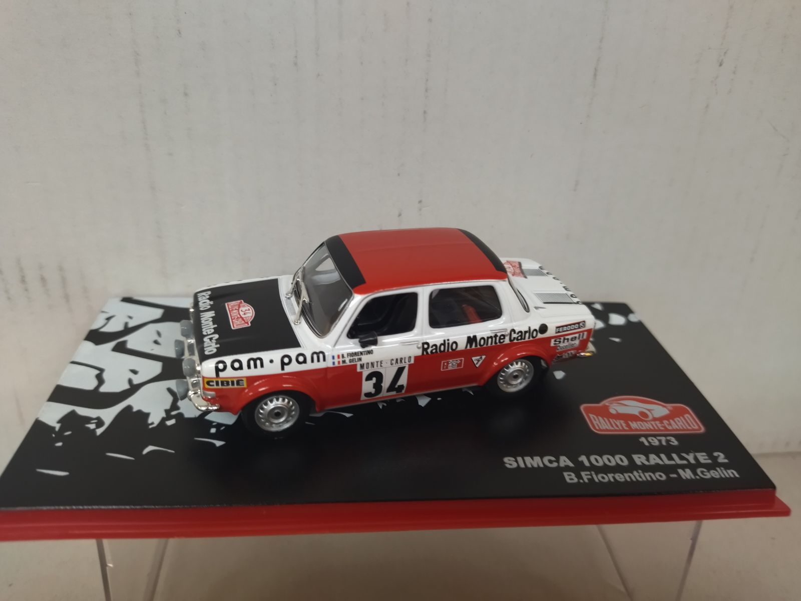 SIMCA 1000 RALLYE 2 1973 RALLY MONTE-CARLO B.FIORENTINO 1:43
