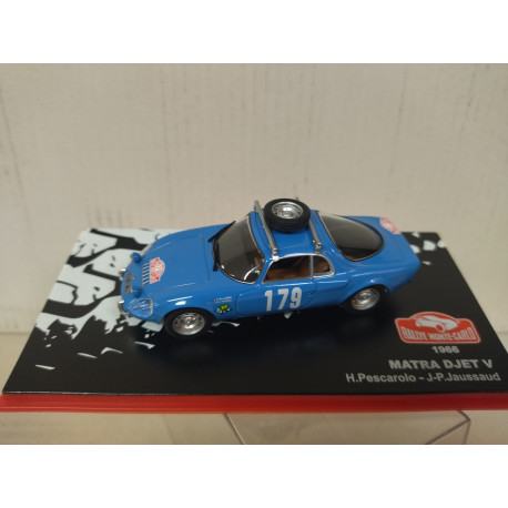 MATRA DJET V 1966 RALLY MONTE CARLO H.PESCAROLO 1:43 ALTAYA IXO