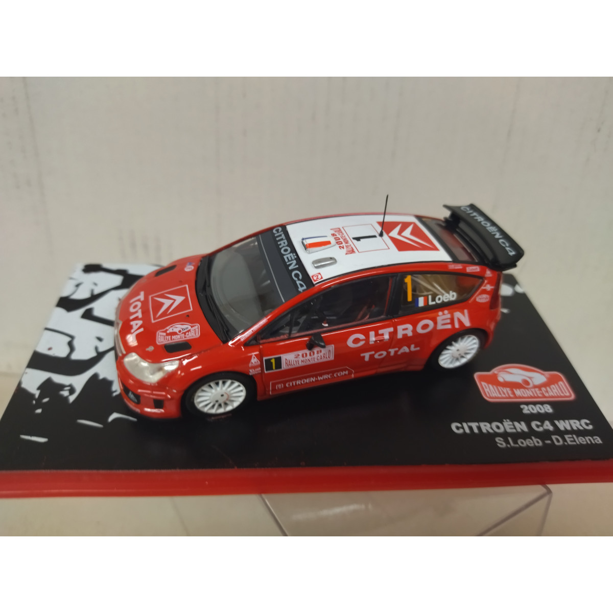 1/43 Citroën C4 WRC , Monte Carlo 2008 , Sébastien Loeb # 1 - Collection