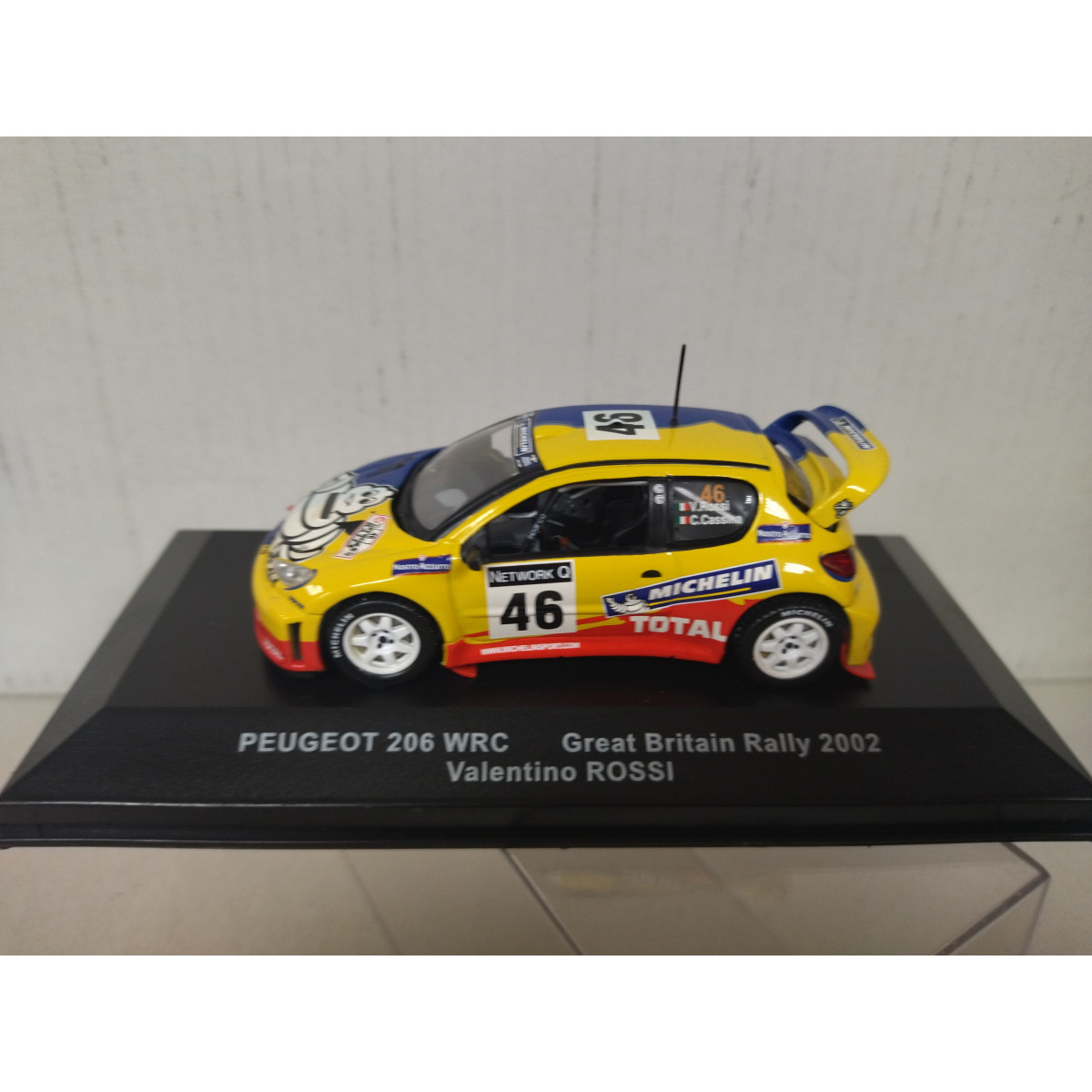 IXO 1/43 Peugeot 206 WRC Rossi/Casina - #46 Rally GB 2002