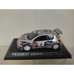 PEUGEOT 206 WRC 2003 WIN RALLY MILLE MIGLIA M.CAMPOS 1:43 RALLY CAR ALTAYA IXO