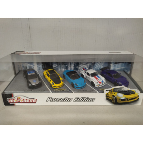 SET 5 CARS PORSCHE EDITION PANAMERA 718 911 apx 1:64 MAJORETTE