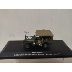 JEEP WILLYS MB 1944 CANADA 3rd INF DIV NORMANDIE WW 2 1:43 ALTAYA IXO