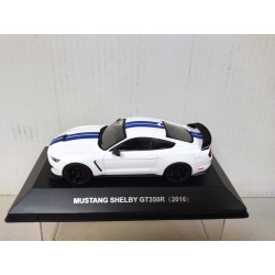 FORD MUSTANG SHELBY 2016 GT350R WHITE/BLUE AMERICAN CARS 1:43 ALTAYA IXO