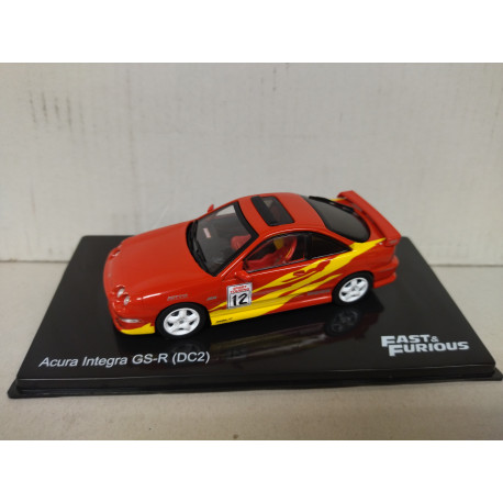 ACURA INTEGRA GS-R DC2 RED/YELLOW FAST & FURIOUS 1:43 ALTAYA IXO