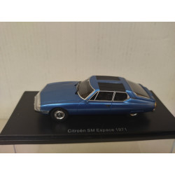 CITROEN SM 1971 ESPACE BY HEULIEZ BLUE 1:43 NEO CONCEPT URNA RAJADA