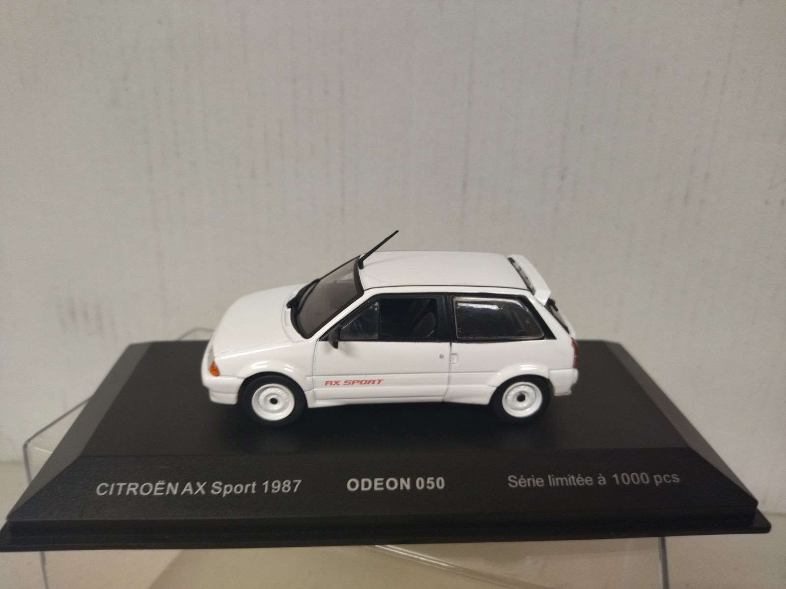 CITROEN AX 1987 SPORT WHITE 1:43 ODEON 050 - BCN STOCK CARS