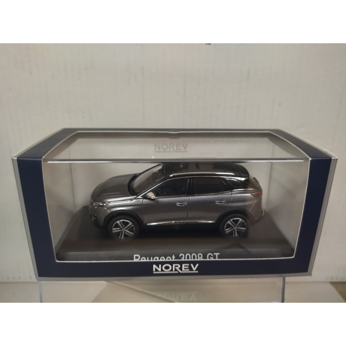 Voiture Miniature Norev Peugeot 3008 GT Gris Platinum 2020 - Échelle 1/43