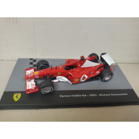 FERRARI F2003 GA M.SCHUMACHER FORMULA F1 1:43 CENTAURIA IXO URNA RAJADA