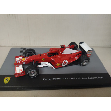 FERRARI F2003 GA M.SCHUMACHER FORMULA F1 1:43 CENTAURIA IXO DEFECT/BOX BROKEN