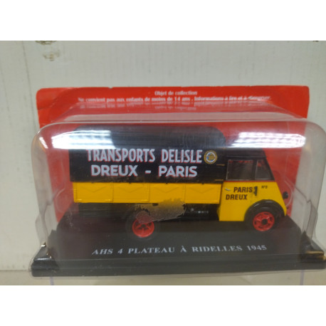 RENAULT AHS 1945 TRANSPORTS DELISLE PARIS DREUX UTILITAIRES 1:43 HACHETTE IXO