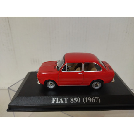 FIAT 850 BERLINA 1967 ROUGE PLAQUE PORTUGAL 1:43 ALTAYA IXO