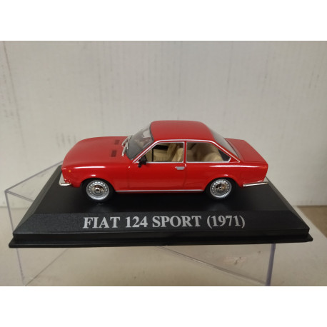 FIAT 124 SPORT 1971 ROUGE PLAQUE PORTUGAL 1:43 ALTAYA IXO