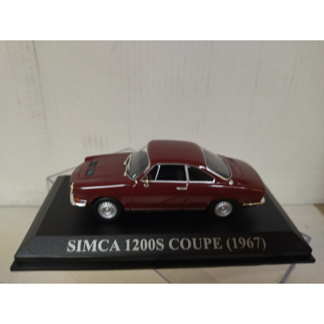 SIMCA 1200S COUPE 1967 DARK RED 1:43 ALTAYA IXO