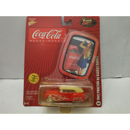 PHAETON 1941 BY GEORGE BARRIS COCA-COLA TIN TRAY 1:64 JOHNNY LIGHTNING
