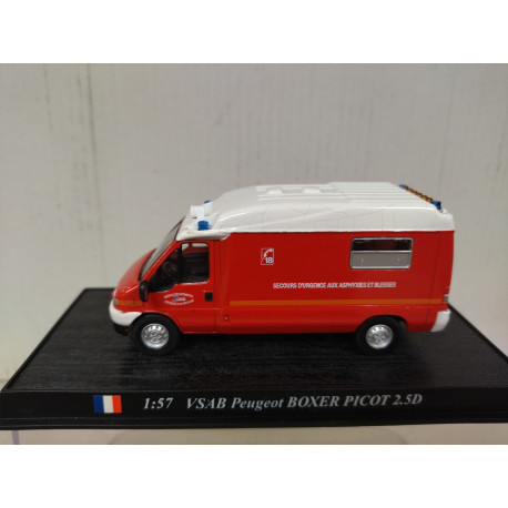 PEUGEOT BOXER PICOT 2.5D VSAB FRANCE FIRE/POMPIERS/BOMBEROS 1:57 DelPRADO