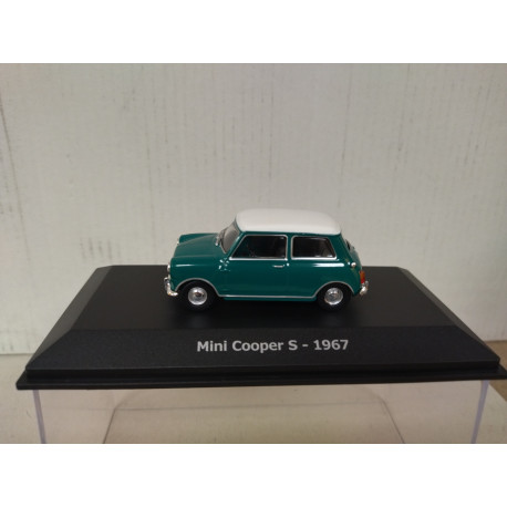 MINI COOPER S 1967 GREEN/WHITE 1:43 ATLAS IXO