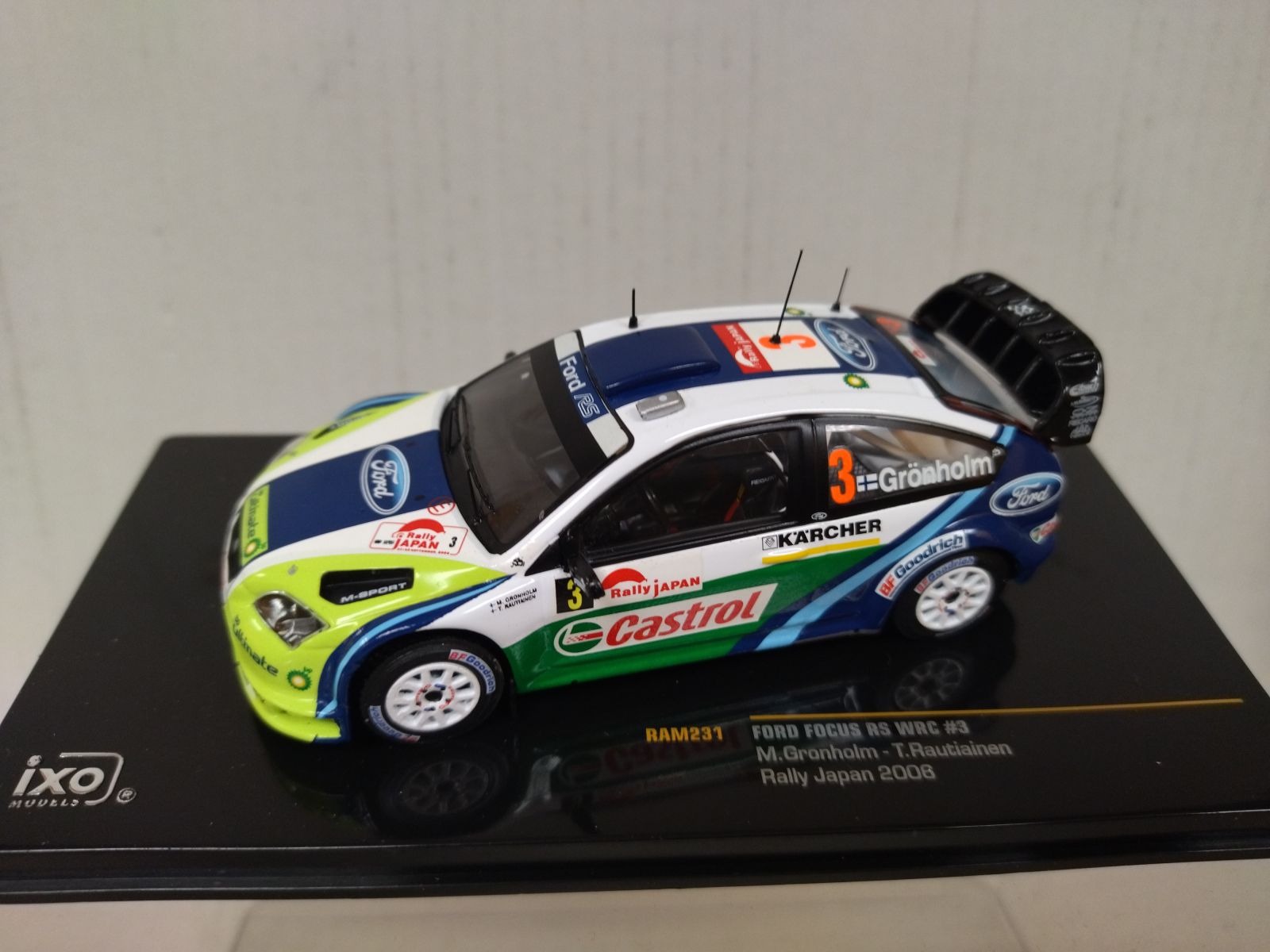 FORD FOCUS RS WRC 2008 RALLY JAPAN M.GRONHOLM 1:43 IXO RAM231