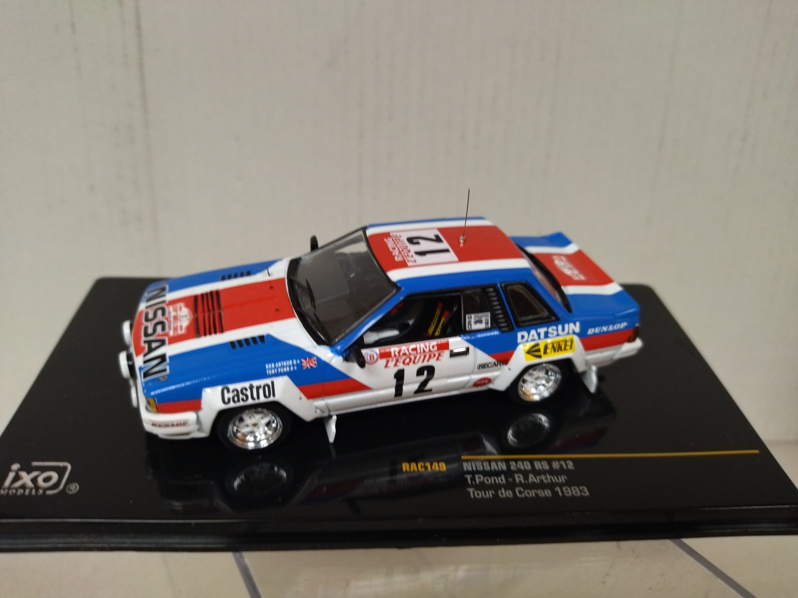 ミニカー 1/43 Nissan 240RS #12 1983 Tour de Corse NISSAN 240 RS 1983 RALLY TOUR CORSE T.POND 1:43 IXO RAC149 - BCN