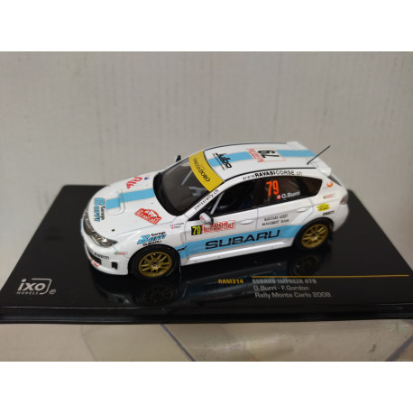 SUBARU IMPREZA 2008 RALLY MONTE CARLO O.BURRI 1:43 IXO RAM314