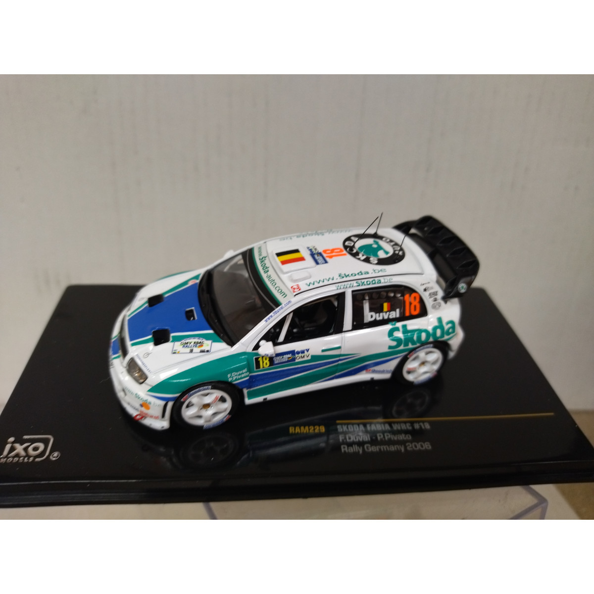 SKODA FABIA WRC 2006 RALLY GERMANY F.DUVAL 1:43 IXO RAM229 - BCN