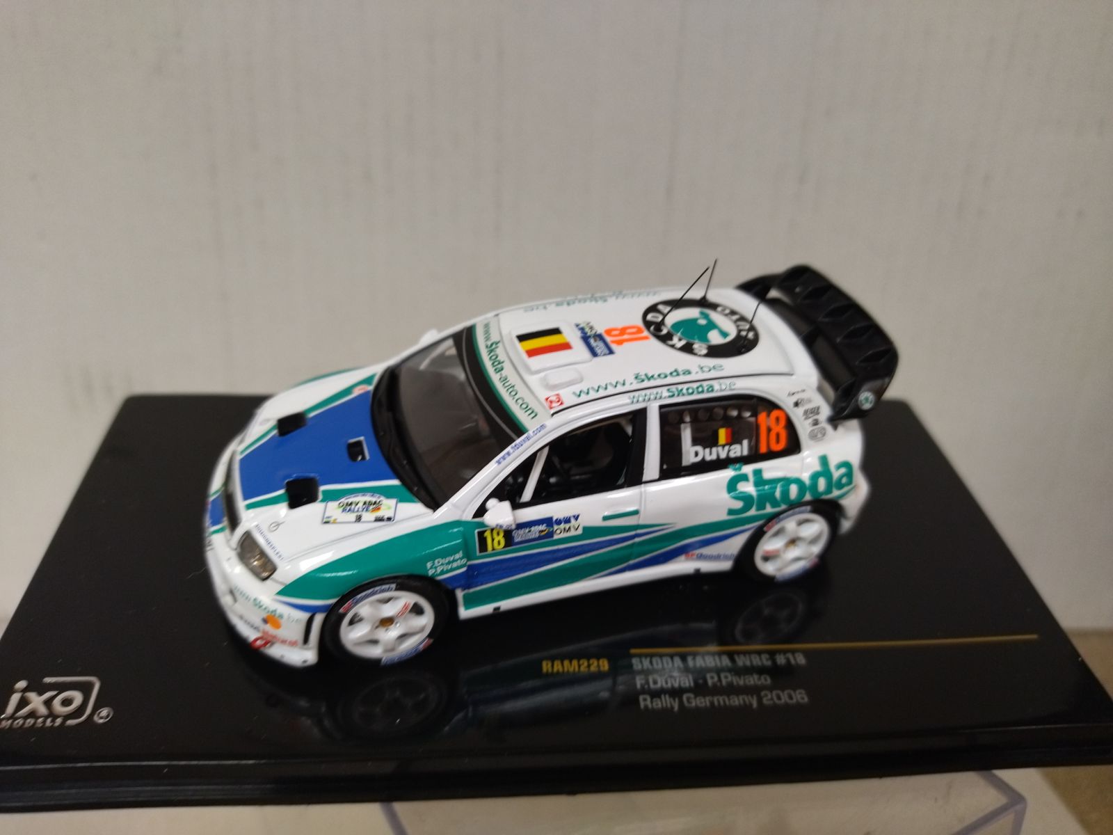レア　IXOシュコダFABIA　WRC　ドイツラリー2006　SKODA1/43 SKODA FABIA WRC 2006 RALLY GERMANY F.DUVAL 1:43 IXO RAM229 - BCN
