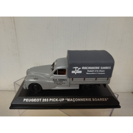 PEUGEOT 203 PICKUP MAÇONNERIE SOARES CAMIONNETTES D´ANTAN 1:43 ALTAYA IXO