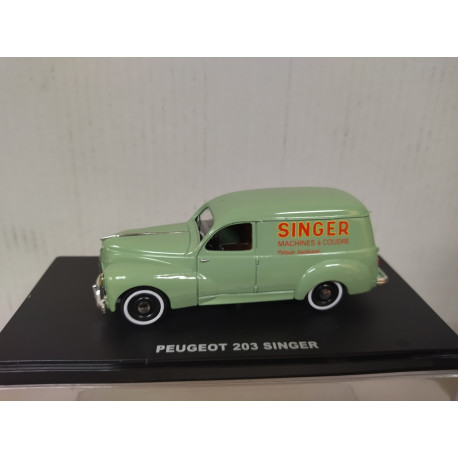 PEUGEOT 203 FOURGONNETTE SINGER UTILITAIRES 1:43 ATLAS ELIGOR