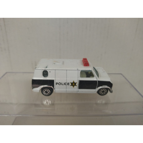 FORD ECOLINE VAN POLICE apx 1:64 YATMING VINTAGE NO BOX