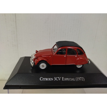 CITROEN 3CV 1972 ESPECIAL (2CV) ROJO ARGENTINA 1:43 SALVAT IXO HARD BOX