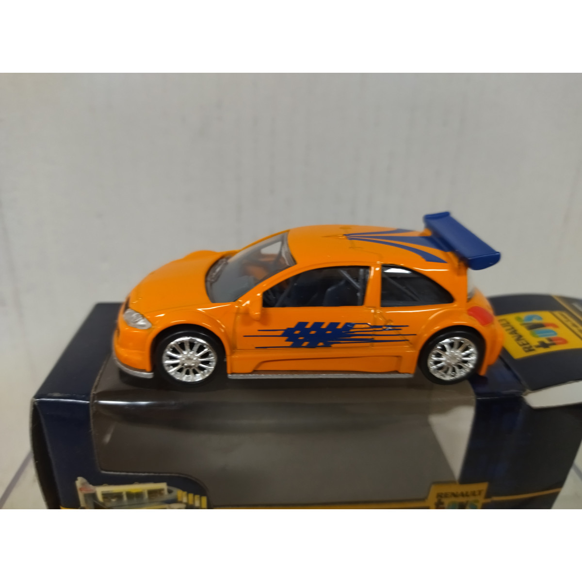 RENAULT MEGANE 2005 TROPHY SPORT ORANGE/BLUE apx 1:64 NOREV 3 INCHES (7 ...