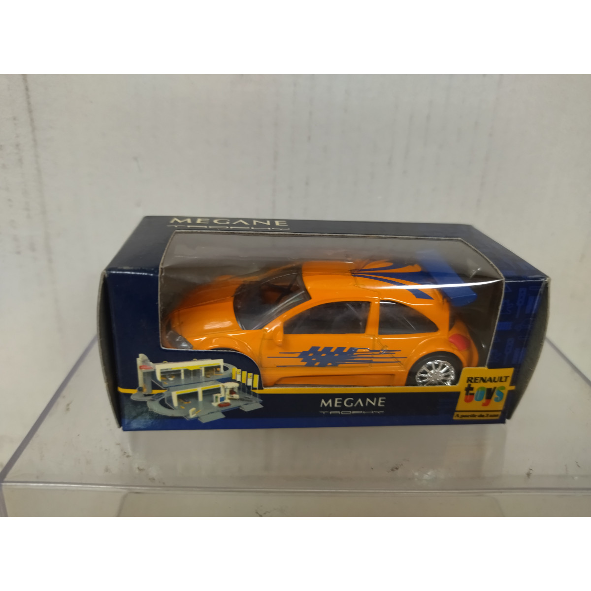 RENAULT MEGANE 2005 TROPHY SPORT ORANGE/BLUE apx 1:64 NOREV 3 INCHES (7 ...