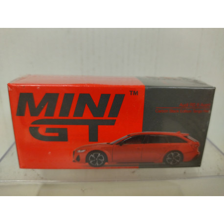 AUDI RS 6 AVANT CARBON BLACK EDITION TANGO RED LHD 1:64 MINI GT