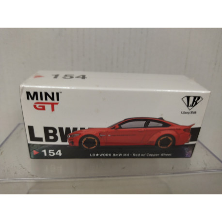 BMW F82 M4 LB WORK RED/ W COPPER WHEEL 1:64 MINI GT - BCN STOCK CARS